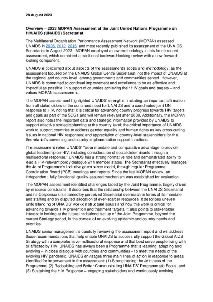 MOPAN report overview_EN