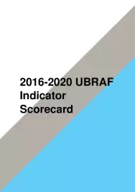 2016-2020 UBRAF Indicators Scorecard