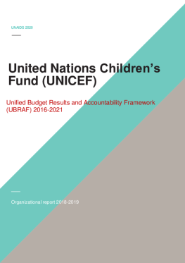 UNICEF_Organizational report_2018-2019 UNICEF_Organizational report_2018-2019